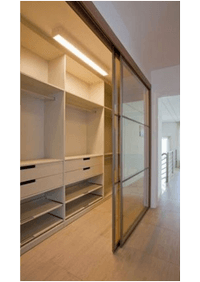 Линейная гардеробная комната с дверями купе Орск